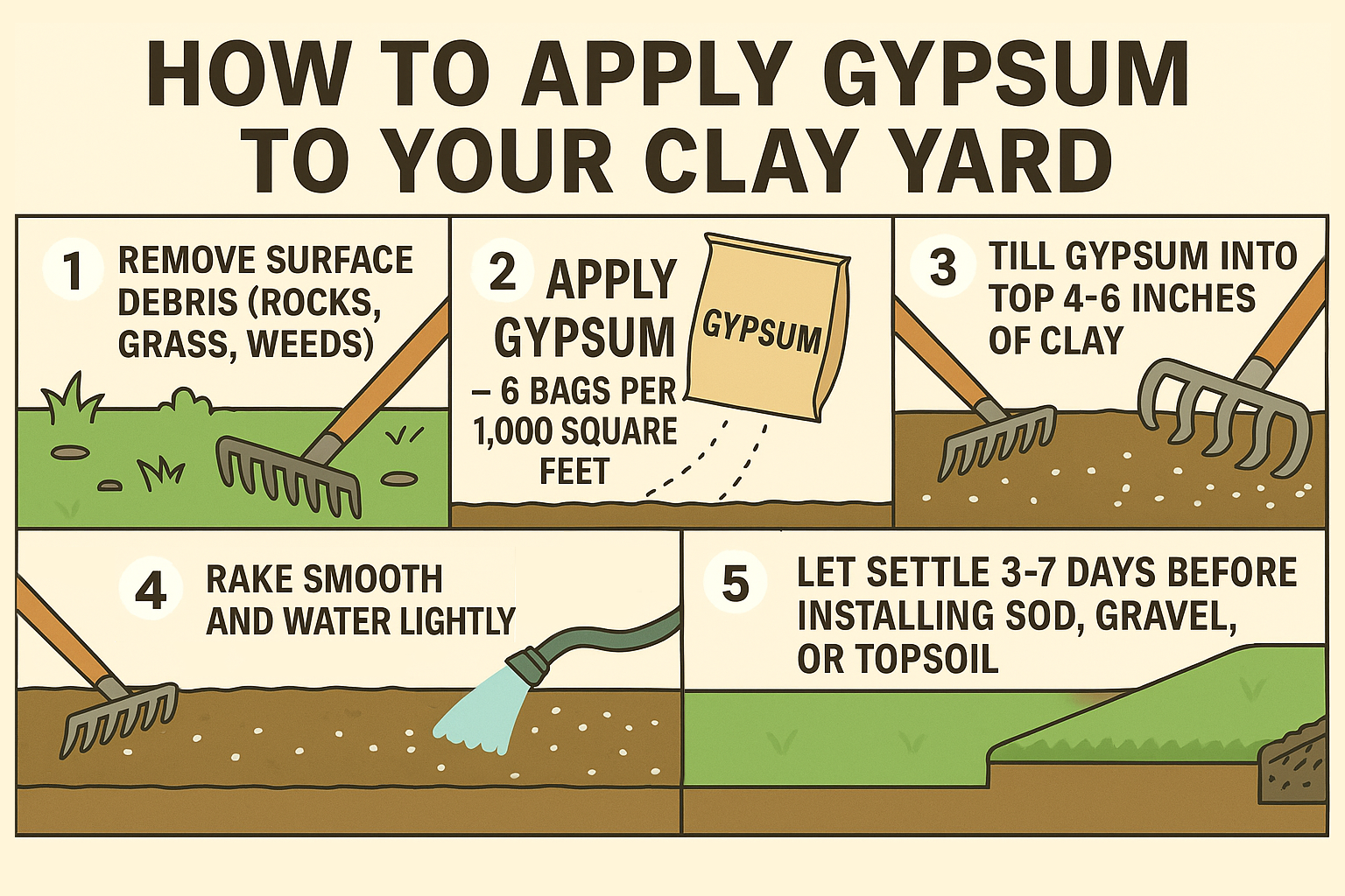 How to Apply Gypsum to Your Clay Yard