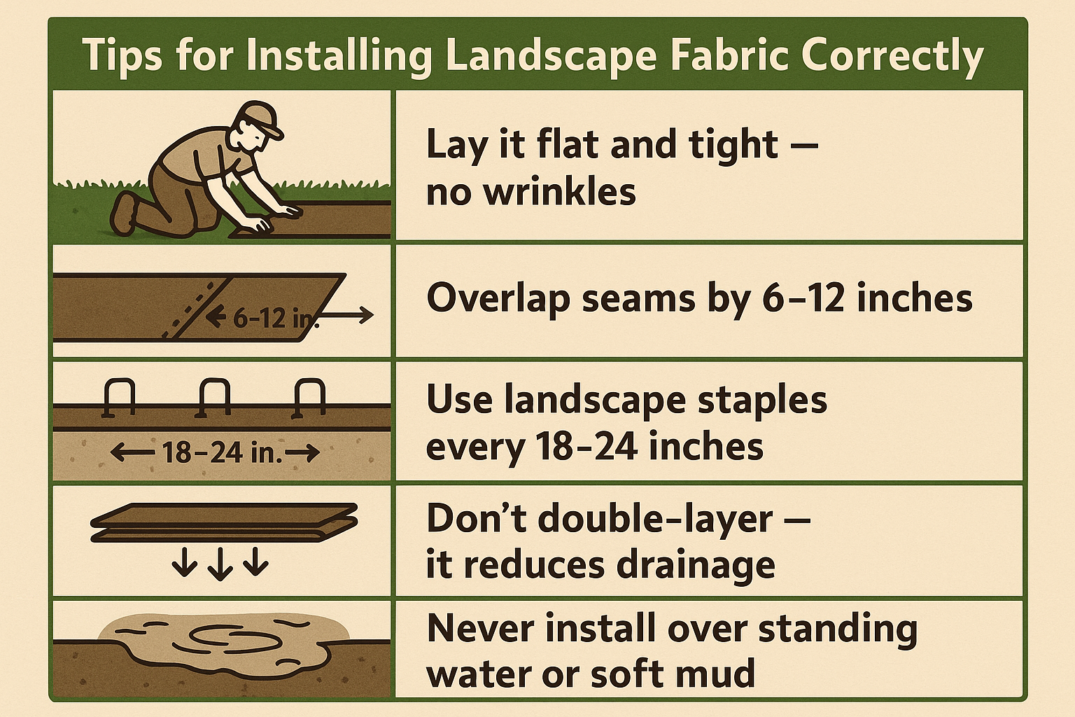 Tips for Installing Landscape Fabric Correctly